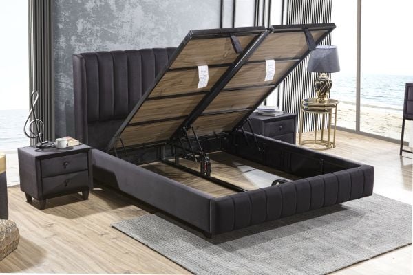 Çift kişilik Yatak Baza Seti | Black Style